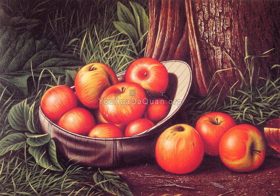 Still Life with Apples in a New York Giants Cap - 利瓦伊·韦尔斯·普伦蒂斯
